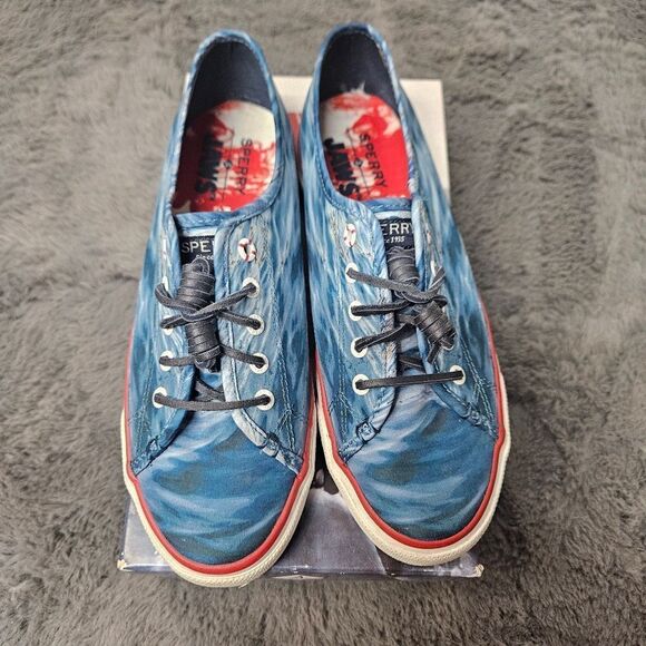 Limited Edition JAWS Sperry Sneakers Size 8 In Womens - Picture 4 of 12